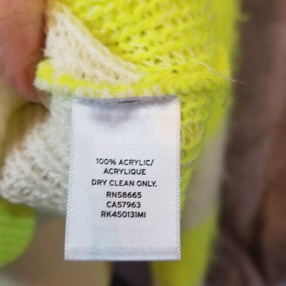 SWEATER SALE 3/$30 Abound Lime Green & Cream Brushed Sweater Size XS - Picture 5 of 6